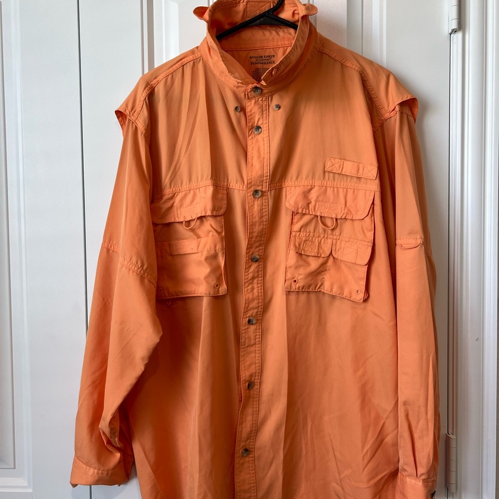Rugged Earth Outfitters Performance Men's Orange Outdoor Shirt